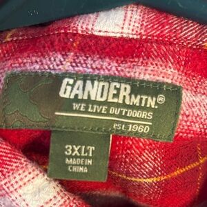 Gander Mountain Red and White Outdoor Shirt